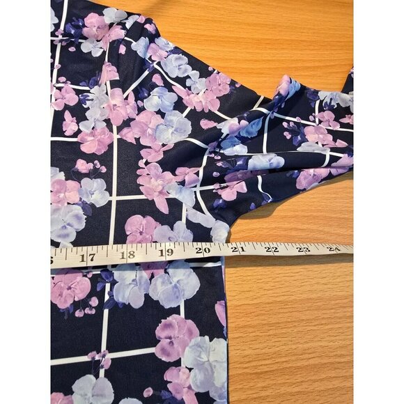 Peter Millar Womens Golf Birdie Sweatshirt M Purple Floral UPF Activewear Sport - Picture 4 of 14